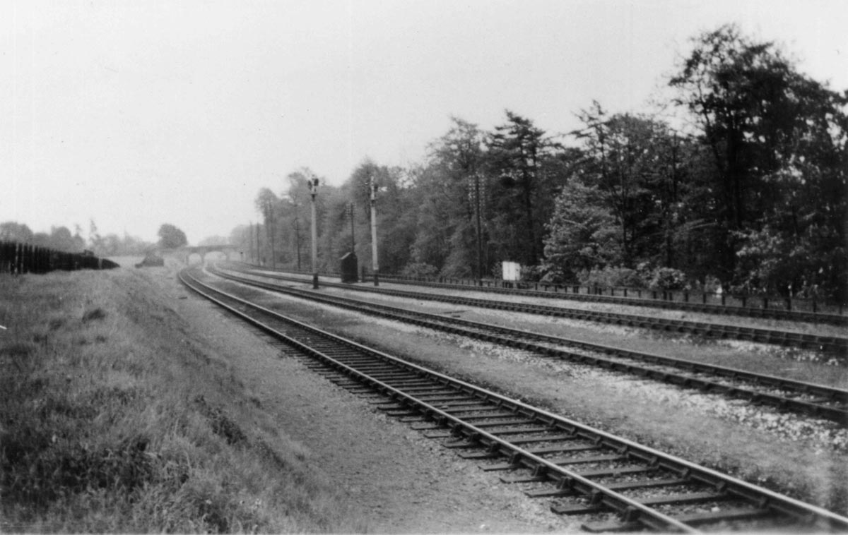 Olton Station A view of the completed quadrupled track alongside Olton