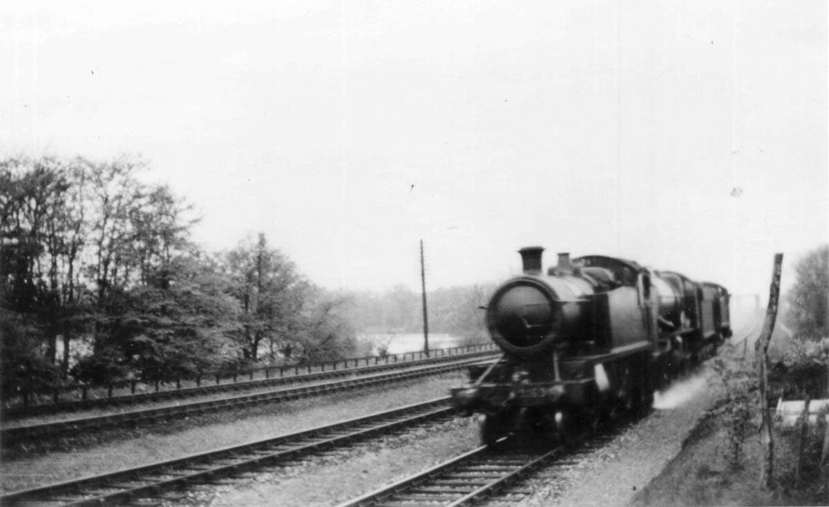 GWR 2-6-2T 3150 class Prairie Tank No 3163 leading a GWR 4-6-0 6000 (King) class locomotive and a second 2-6-2T Prairie Tank 