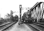 Six GWR locomotives can be seen standing on the new lattice girder bridge over the Warwick Road at Olton