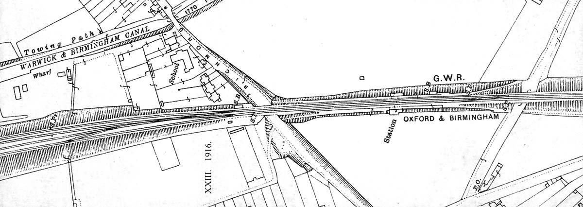 Olton Station: Layout of Olton's original station showing the up ...