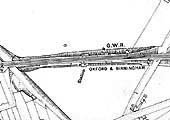 Layout of Olton's original station showing the up platform at the top and the down platform at the bottom