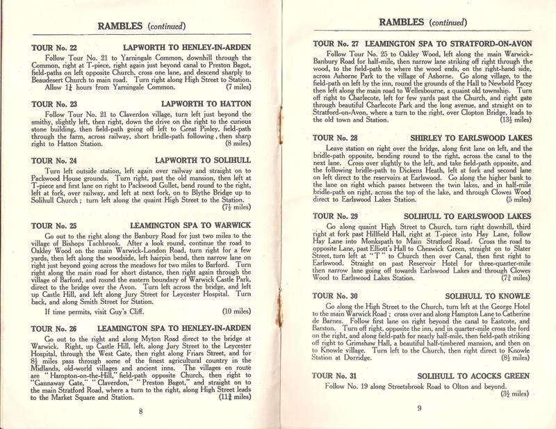 Sample pages showing a range of brief and succient glorious wayside rambles descriptions