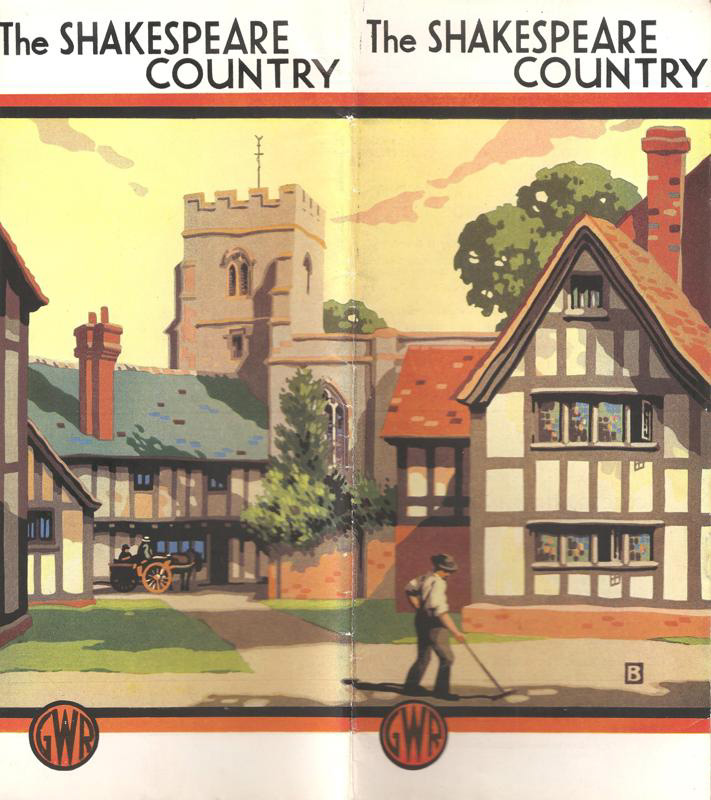 Maxwell Fraser's 1937 joint GWR/LMS guide promoting Stratford and a number of other places to American tourists