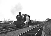 Ex-GWR 5101 Class 2-6-2T No 4158 approaches Queens Head sidings on a Type 9 stopping freight train on 26th September 1964