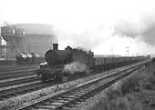 Ex-GWR 81xx Class 2-6-2T No 8109 is seen working hard on a down freight service on 1st May 1965