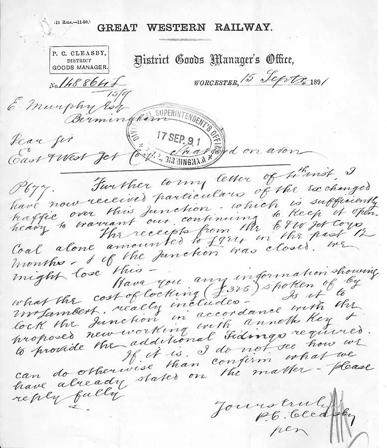 Exchange traffic over the junction is now sufficiently heavy to warrant GWR continuing to keep it open