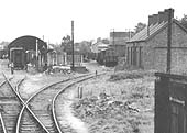View of the station's goods yard facilities which included the cattle dock the long siding which by used for local coal merchants