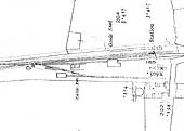 A 1923 25 inch Ordnance Survey map showing the layout of Shipson-on-Stour station and goods yard and shed