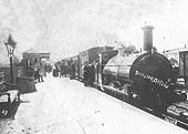 Edwardian view of a GWR 0-6-0ST at the head of a mixed local passenger service to Moreton in Marsh with local passengers and staff posed for the camera
