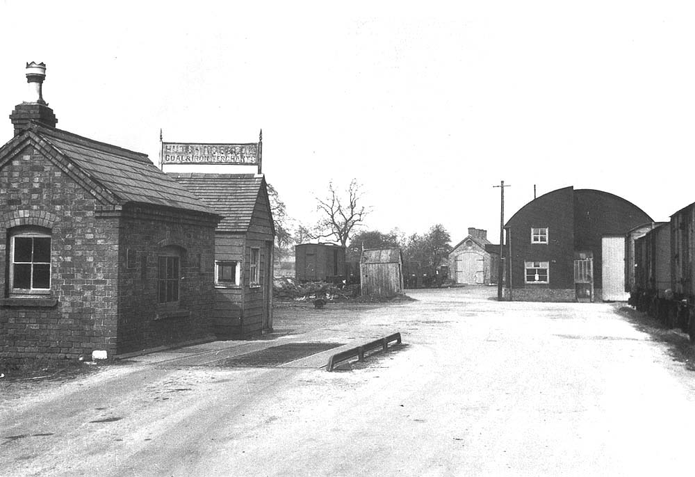 View of the GWR weigh house looking from the road with the goods shed in the distance and the locomotive shed further behind