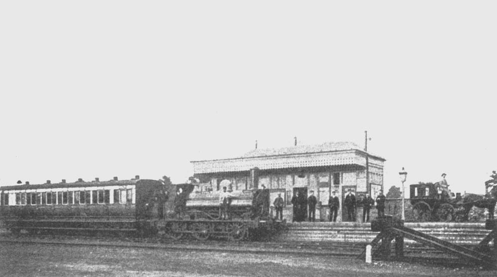 Shipston-on-Stour Station: View of the station from the goods yard ...