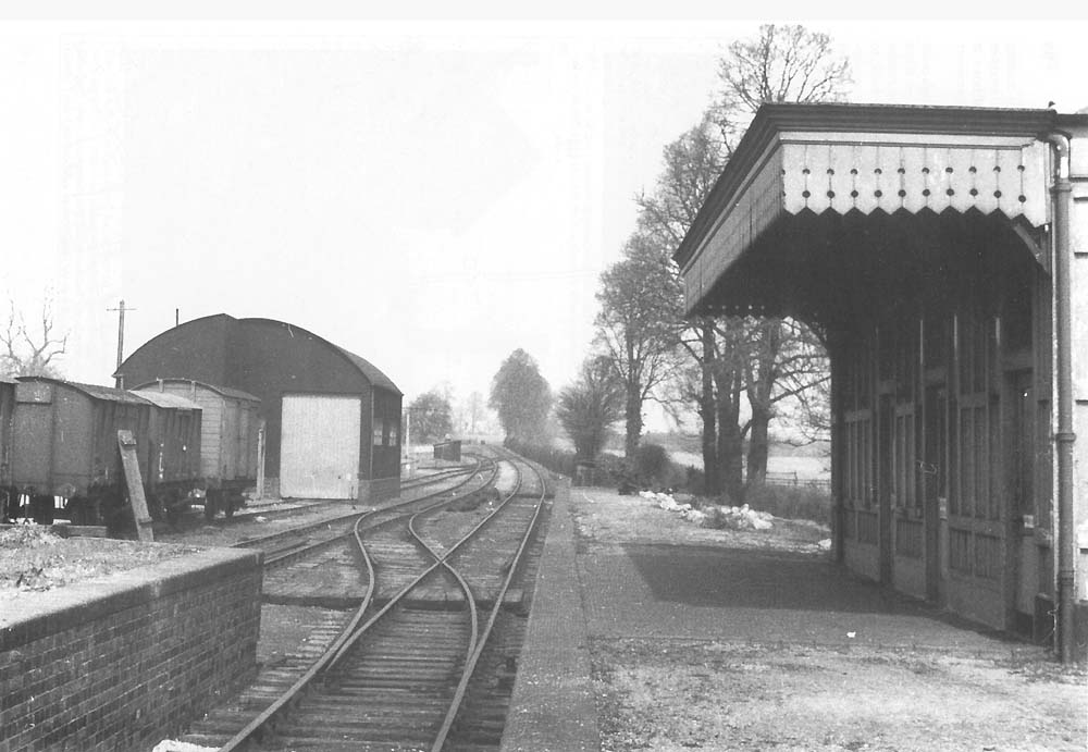  Looking towards Moreton-in-Marsh with the loading dock fence and gates removed and with the goods yard and shed still in good repair