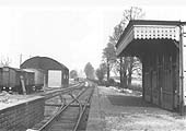 Looking towards Moreton-in-Marsh with the loading dock fence and gates removed and with the goods yard and shed still in good repair