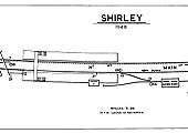 A low resolution version of the Signalling Diagram for Shirley Signal Box dated 1948