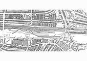A 1903 25 inch to the mile Ordnance Survey map showing Small Heath station, engine shed and goods yard