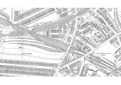 A 1913 Ordnance Survey map of the GWR's Soho and Winson Green station with four platforms in place