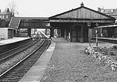 Looking towards Wolverhampton here is a close up of the relief lines and island platform buildings