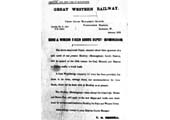 GWR Circular regarding the opening of a Goods Depot at Soho & Winson Green on 24th January 1910