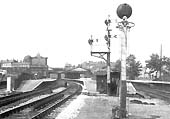 View of Soho & Winson Green Station with its three platforms looking towards Wolverhampton in 1956