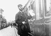 A GWR Guard awaits to be given the right of way on the 9:15am local service from Solihull to Snow Hill in 1899