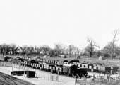Close up showing Solihull station's 1934 cattle dock, twin double sidings and coal stacks