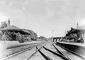 View of Southam and Harbury Station looking south towards Fenny Compton and London circa 1910