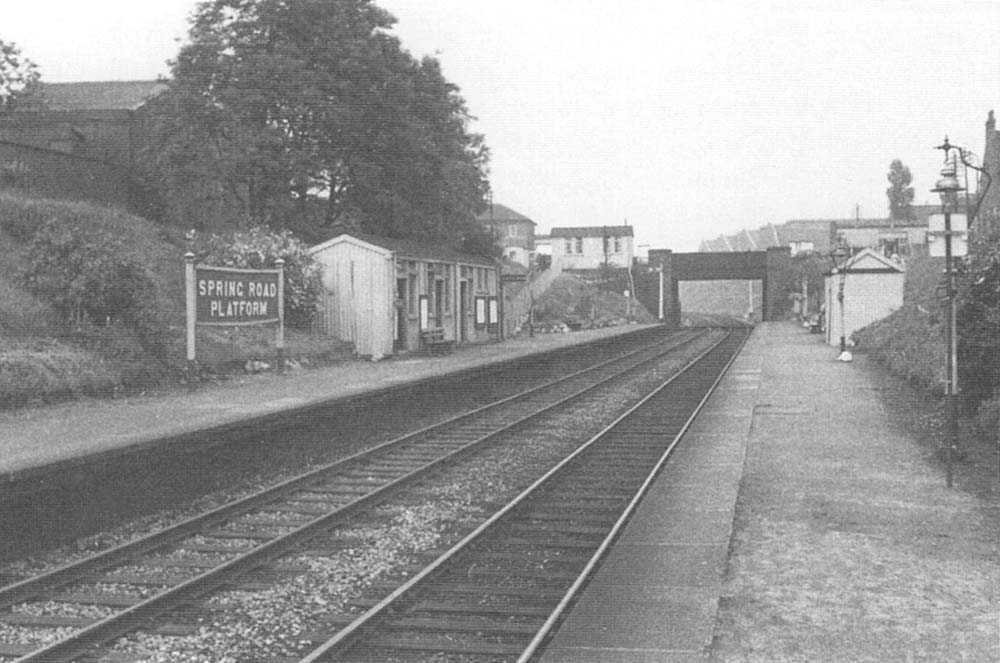 Looking West towards Tyseley from the Stratford upon Avon end of the down platform in 1958