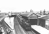 Ex-Great Western Railway 2-6-0 93xx class mogul No 9314 approaching Stratford-upon-Avon Station