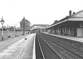 Looking towards Honeybourne along the down platform whilst on the right is the up platform's building providing the passenger facilities