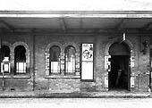 Outside view of  Stratford on Avon 1864 station building and the entrance to the booking office providing access to the down platform