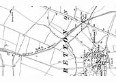 An Ordnance Survey map of Stretton on Fosse station updated in 1921 published in 1924