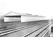 Tyseley's 'new' carriage shed, adjoining Tyseley station, with a length of 600 ft and a height of 17 ft 6 ins