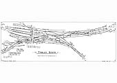 A low resolution version of the Signalling Diagram for Tyseley South Signal Box after 30th June 1935