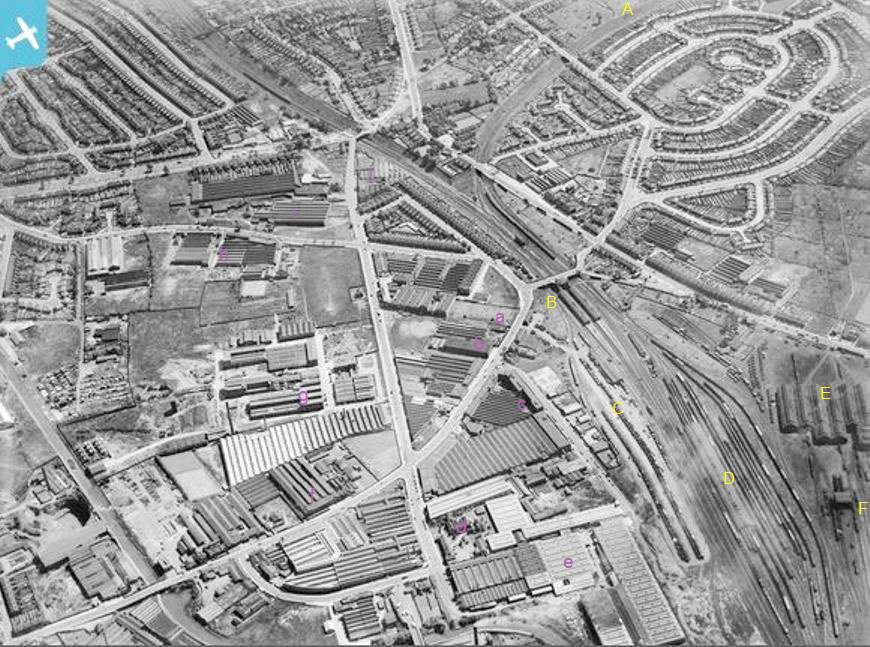 Tyseley Station An aerial view of Tyseley taken in 1939 shows the Great Western Railway main