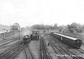 Edwardian view of Tyseley Junction with a local service to Snow Hill passing Tyseley South signal box