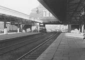 View of the station showing the platforms after the removal of the brick buildings which provided the passenger facilities circa 1950s