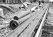 View of the old water pipes being replaced which once supplied Leamington with water from Rowington