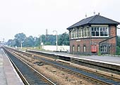 View of Warwick Signal Box seen on 17th August 1969 which replaced the North and South boxes in 1909