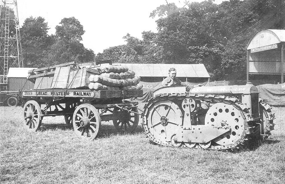 Special Fordson tractor No 2316 towing a loaded modified horse drawn trailer (No 3553) at Warwick Royal Show on 4th July 1931