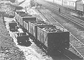 Close up showing the siding where coal was transferred from standard to narrow gauge wagons for the local gas works