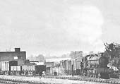 Ex-GWR 4-6-0 49xx class No 5927 �Guild Hall� shunting in the Cold Store sidings at Warwick on 14th October 1959