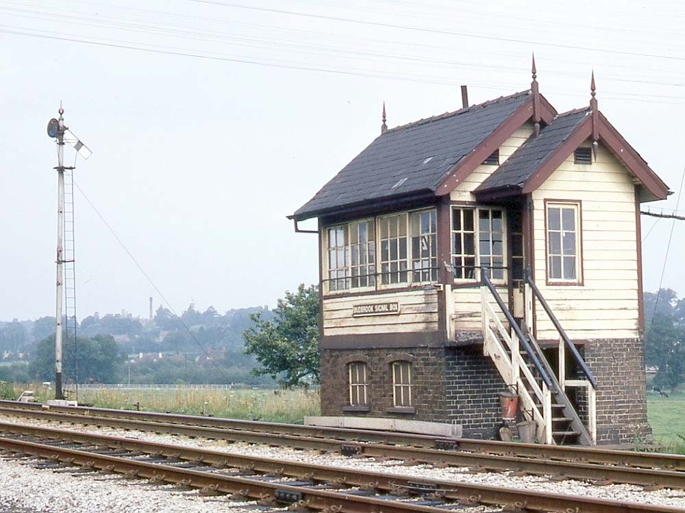 Budbrook Signal Box photographed on 17th August 1969 just a few weeks prior to closure
