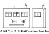 A sketch of a typical GWR ARP Signal Box as built at Warwick North to control the connection to the Cold Storage sidings