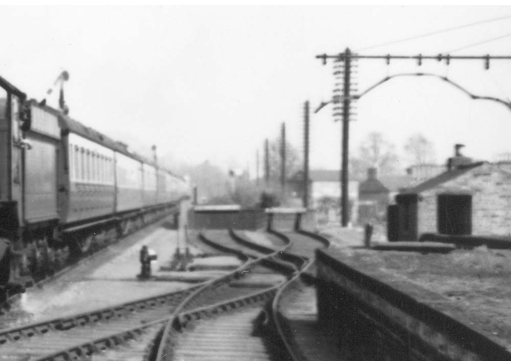 Close up of the twin spur siding which was installed to facilitate the loading and unloading of horses and horse drawn road vehicles