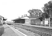 Looking towards Leamington and across to the down platform from the Hatton end of the station
