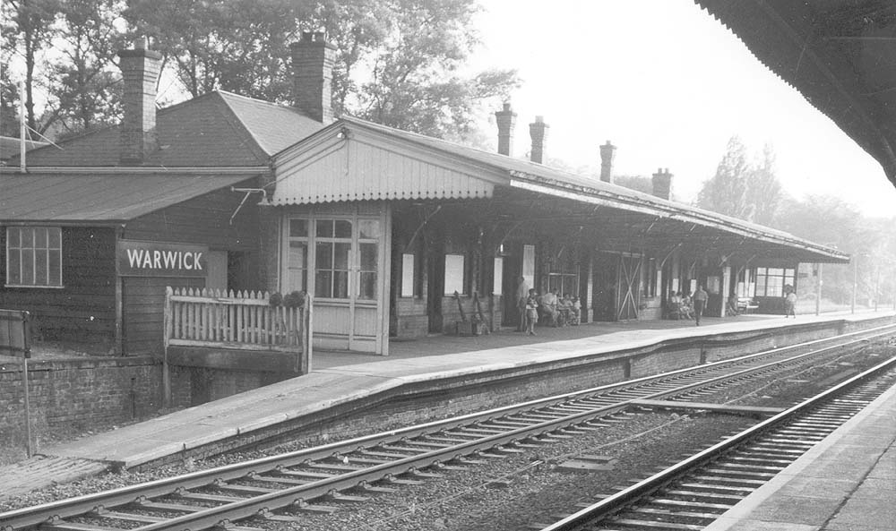 Looking towards Birmingham from the up platform towards the down platform with the headshunt of the landing dock on the left