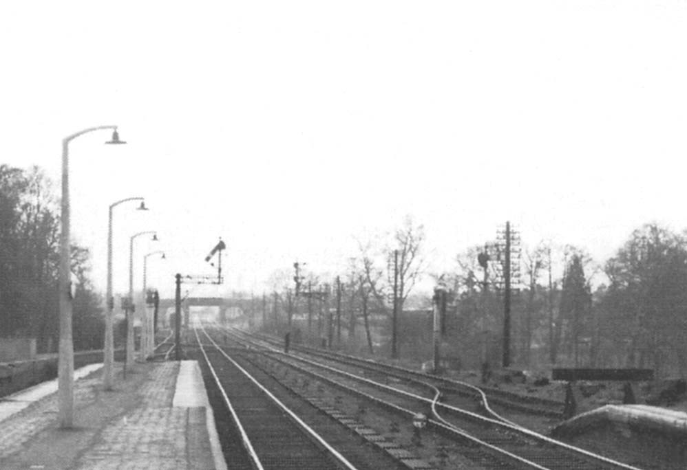 Close up showing the crossover to Cape Yard which is sited on the left and in the distance, Cape Road bridge