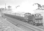 Picture showing a Birmingham to Stratford upon Avon local passenger train passing through Whitlock�s End Halt in March 1939