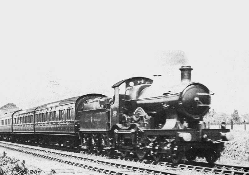GWR 4-4-0 'Badminton Class No 3298 'Grosvenor' heads the 12:07pm from Snow Hill to Paddington on 26th June 1911