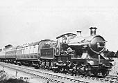 GWR 4-4-0 Straight framed Badmington Class No 3297 'Earl Cawdor' on 11:15am from Snow Hill on 27th September 1910